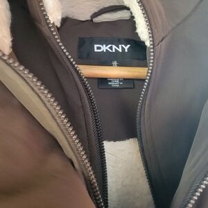 DKNY Brown Jacket with Shearling Lining